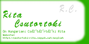 rita csutortoki business card